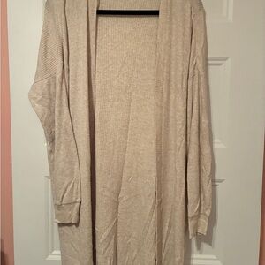 Garage Beige Open-Front Cardigan